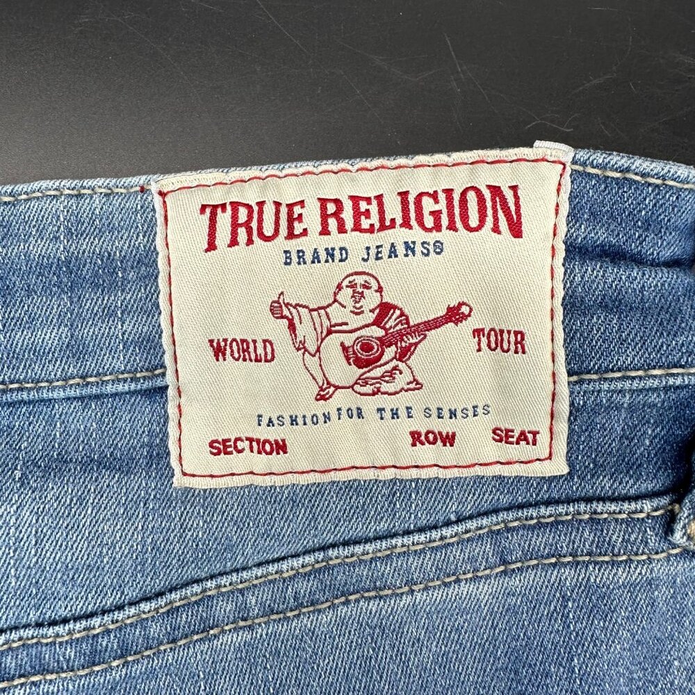 True Religion Shorts Womens Denim Raw Hem Size 29 Maisie Blue Jean Cut Off - Picture 4 of 10